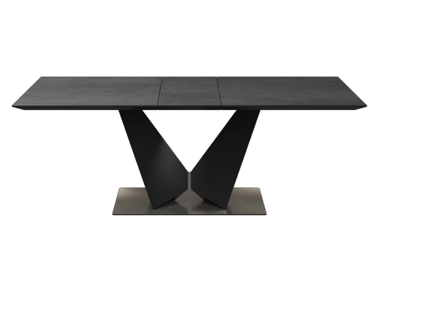 New Westin 180-220cm Grey Ceramic Butterfly Extending Dining Table