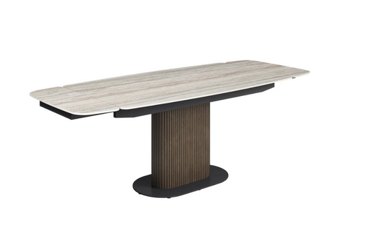 Modena 160-220cm Travertine Ceramic Extending Dining Table