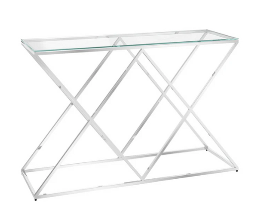 Victor Clear Glass Console Table