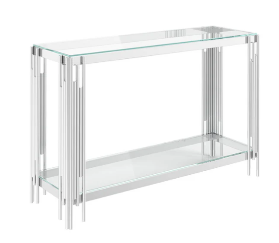 Vasari Clear Glass Console Table