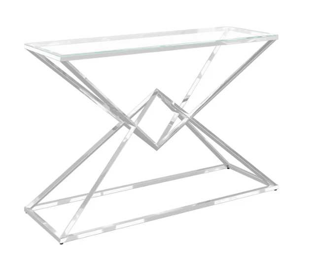 Prism Clear Glass Console Table