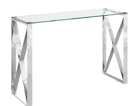 Maxi Clear Glass Console Table