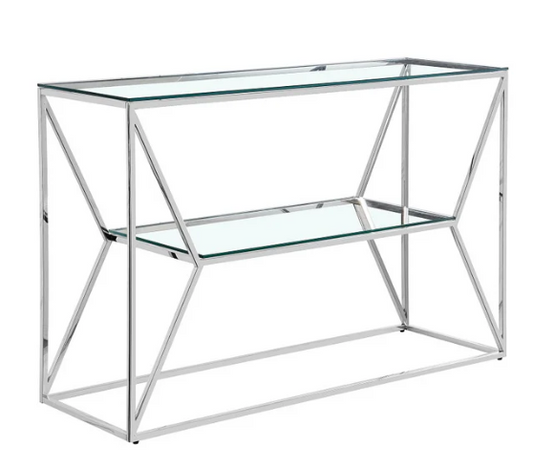 Matteo Clear Glass Console Table