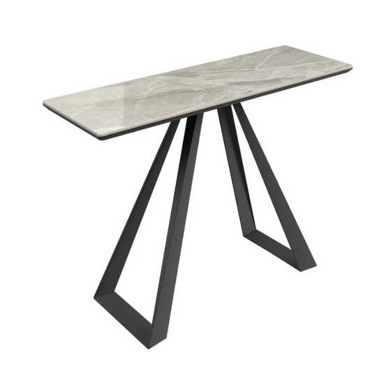 Lavante Grey Gloss Ceramic Console Table