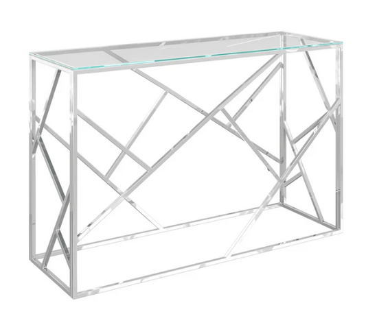Kieta Clear Glass Console Table