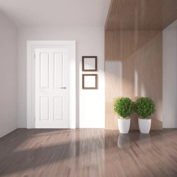 Shannon 4 Panel Smooth Primed | 44mm | Indoors | Internal Door