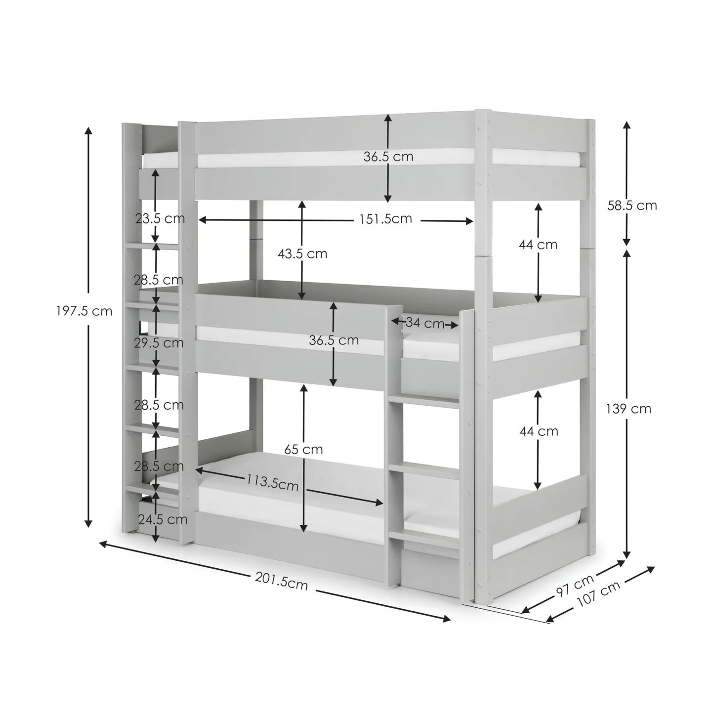 Trio Bunk Bed