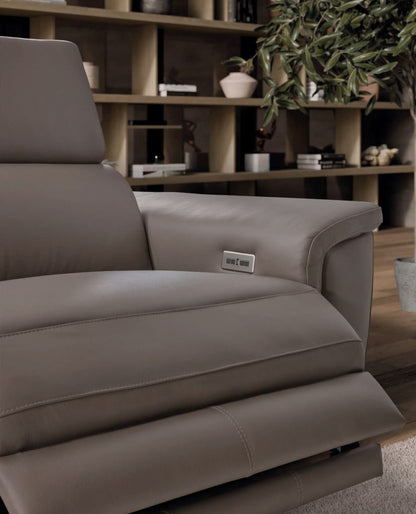 Teruel Italian Leather sofa | Electric Recliner | Electric Slider