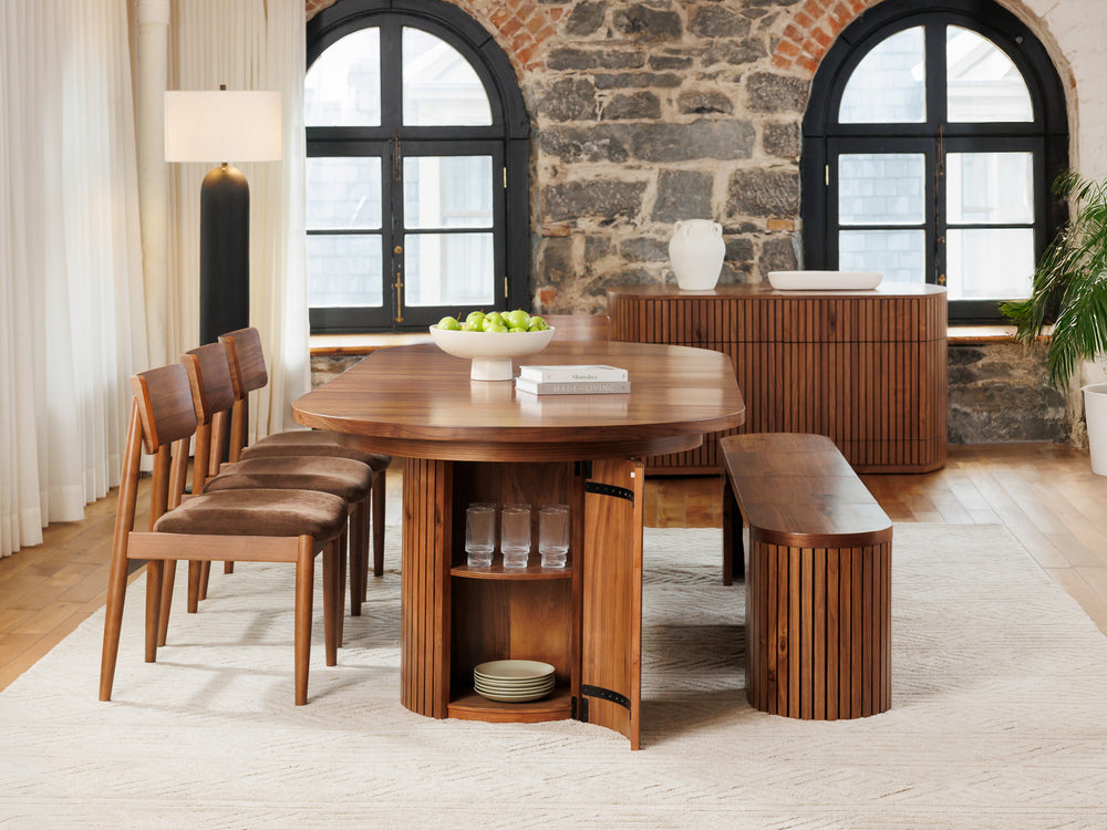 Transformer Round Dining Table with 3 Panels