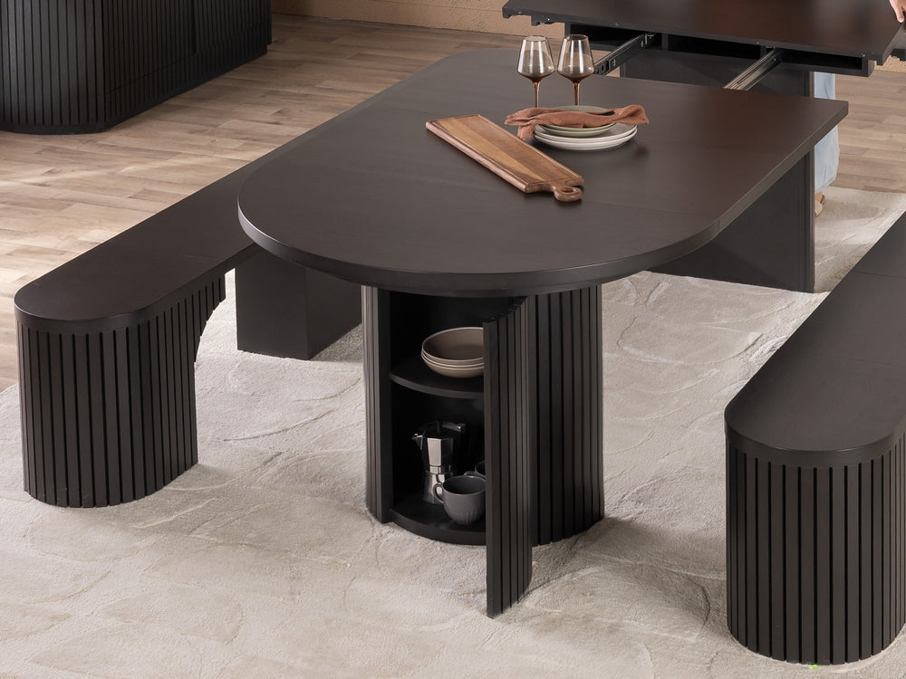 Transformer Round Dining Table with 3 Panels