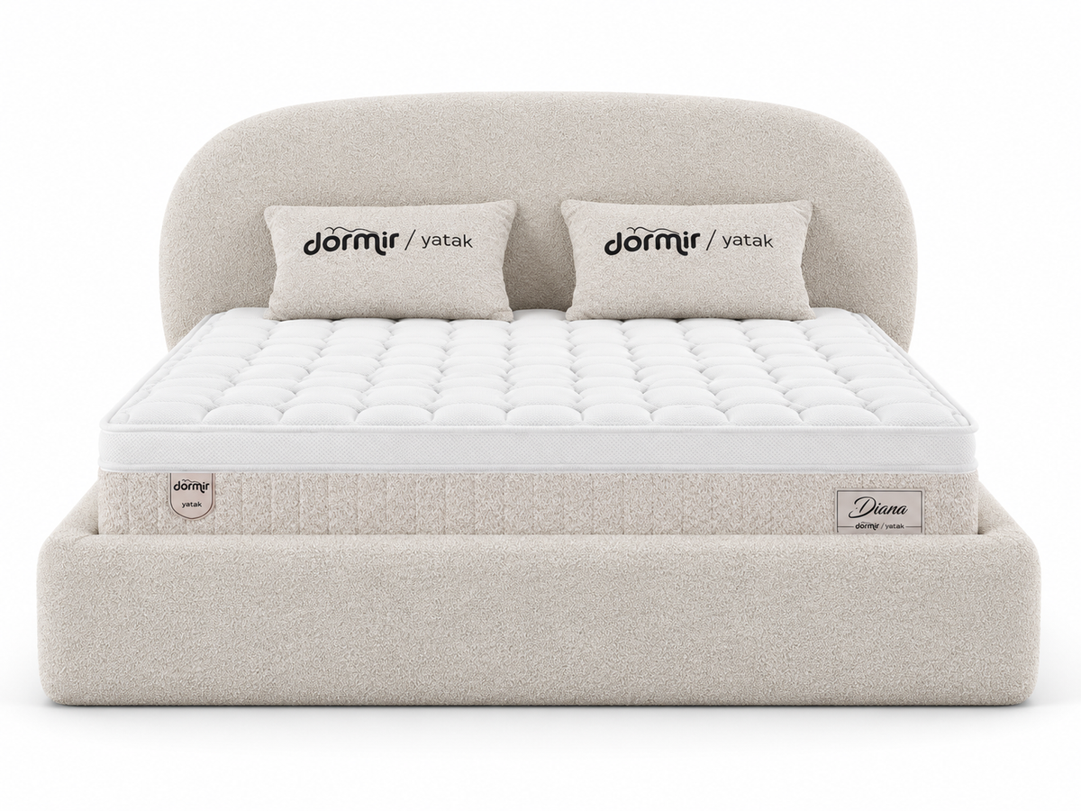 The Diana Curve Bed | Ottoman Storage