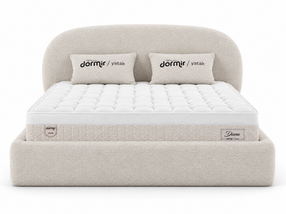 The Diana Curve Bed | Ottoman Storage