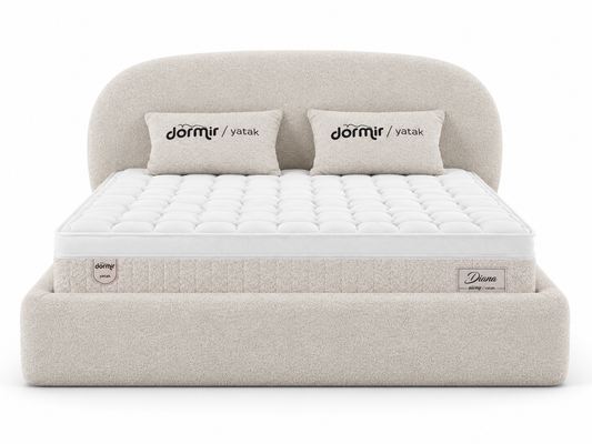 The Diana Curve Bed | Ottoman Storage