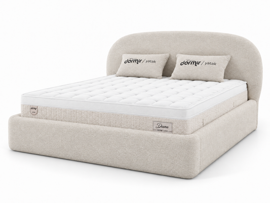 The Diana Curve Bed | Ottoman Storage