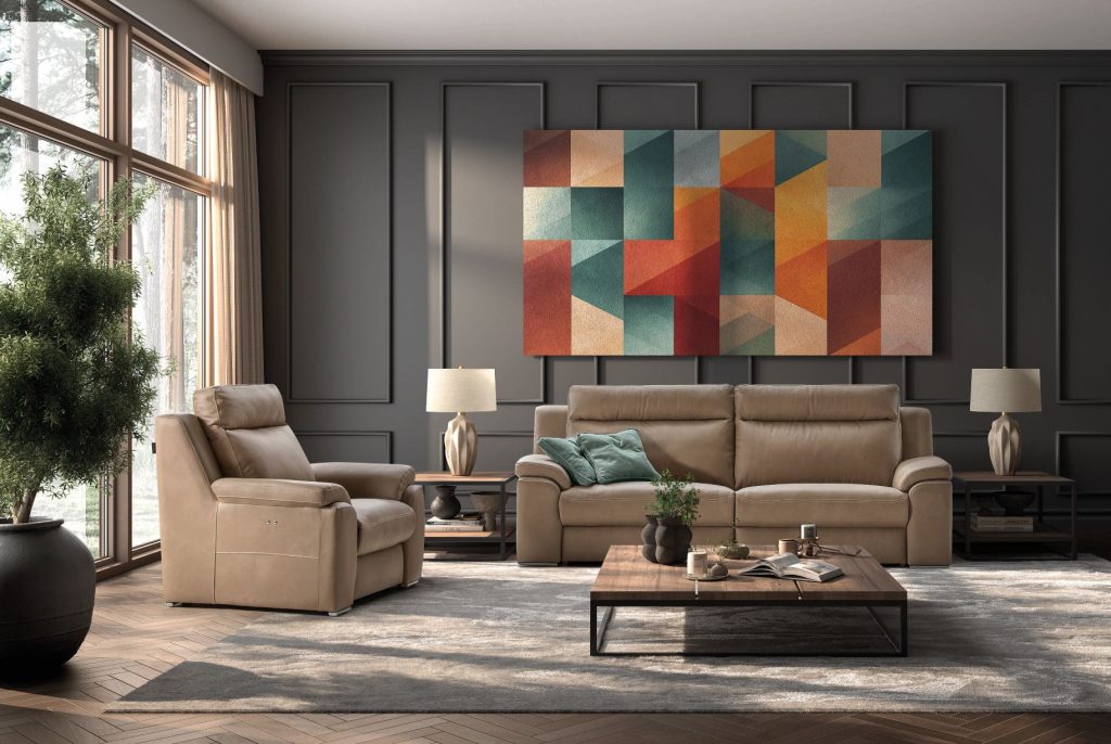 Viana Italian Leather sofa | Electric Recliner | Electric Slider