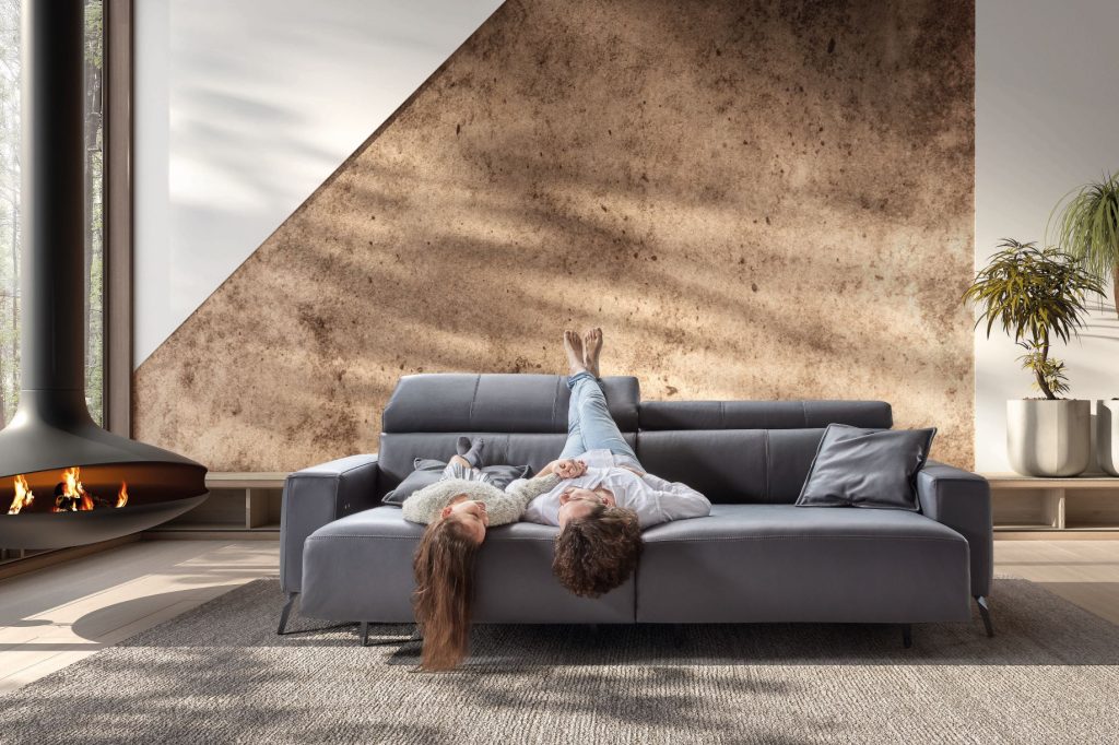 Vivian Italian Leather sofa | Electric Slider