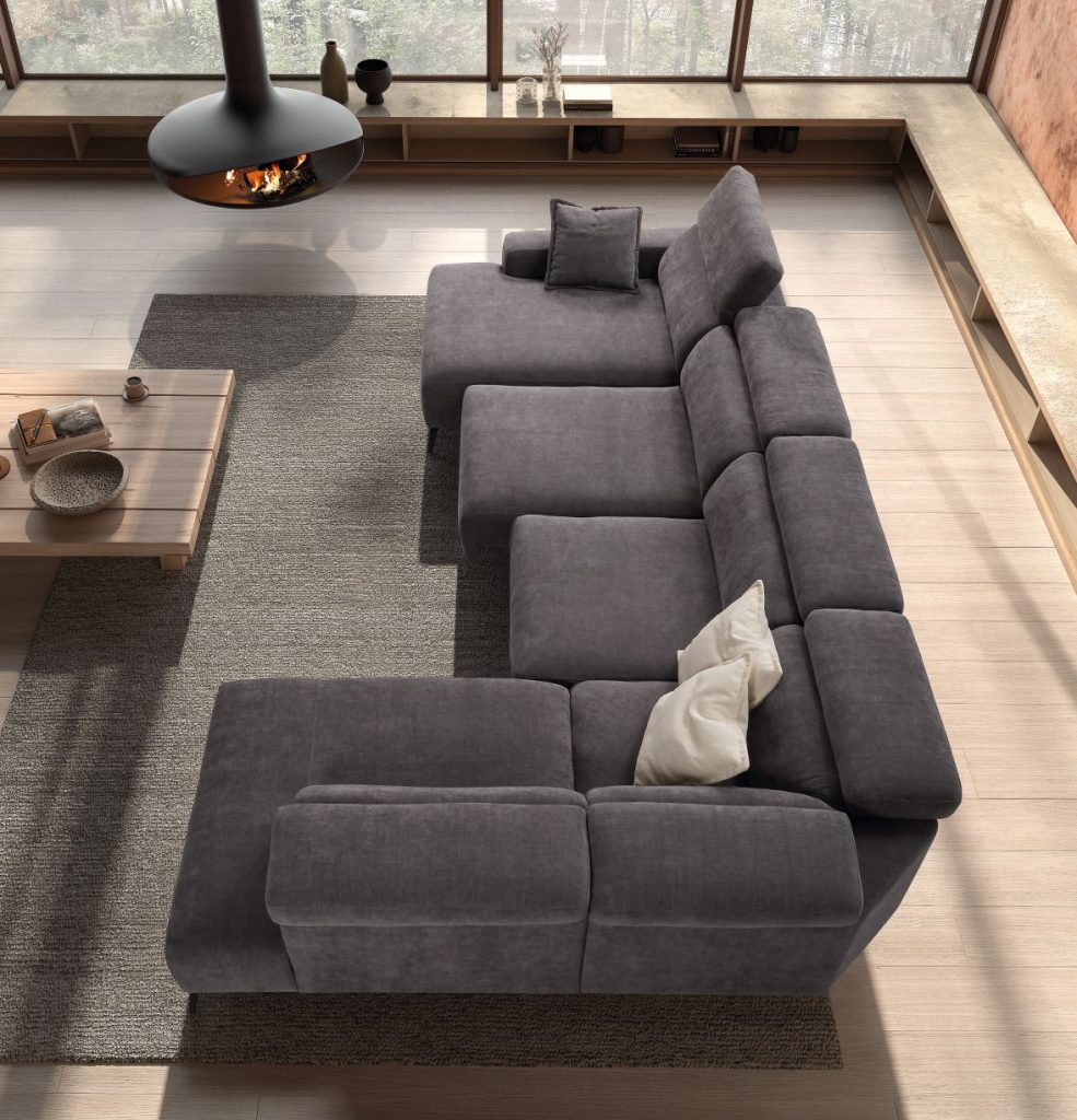 Vivian Italian Leather sofa | Electric Slider