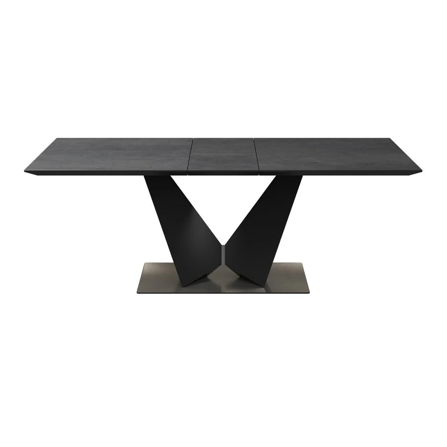 New Westin 180-220cm Grey Ceramic Butterfly Extending Dining Table