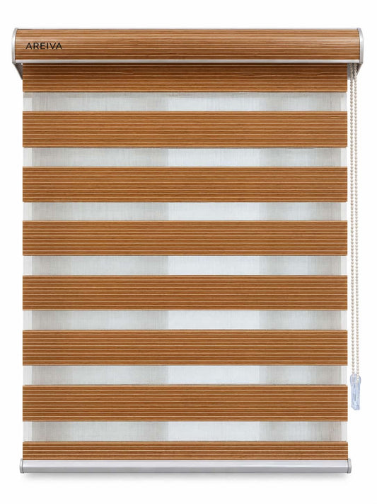 Golden Brown Window Blinds | Day & Night | 2 Yrs Warranty