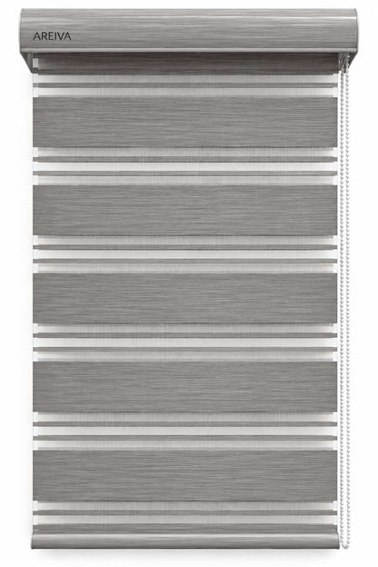 Zebra Grey Modern Window Blinds | Day & Night | 2 Yrs Warranty