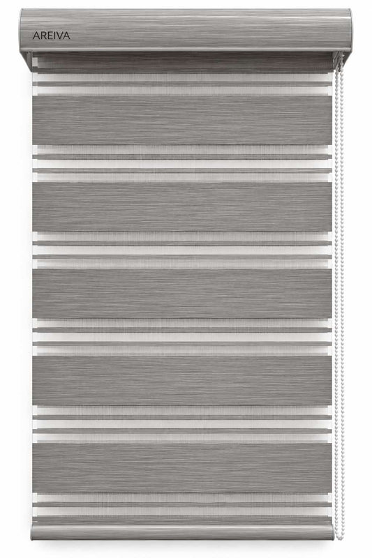 Zebra Grey Modern Window Blinds | Day & Night | 2 Yrs Warranty