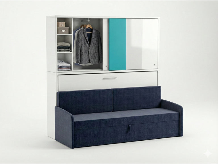 The Academy Sofa Wall Bed| With Mattress | Modular Design | Multimo