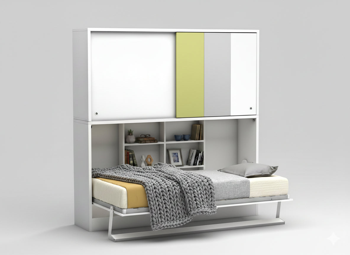 The Academy Wall Bed | With Mattress | Side Opening | Multimo