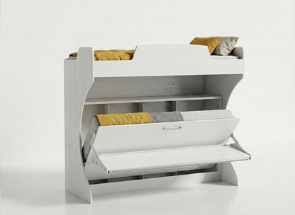 The Academy Bunk | Wall Bed | With Desk & Two Mattresses | Multimo