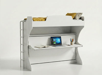 The Academy Bunk | Wall Bed | With Desk & Two Mattresses | Multimo
