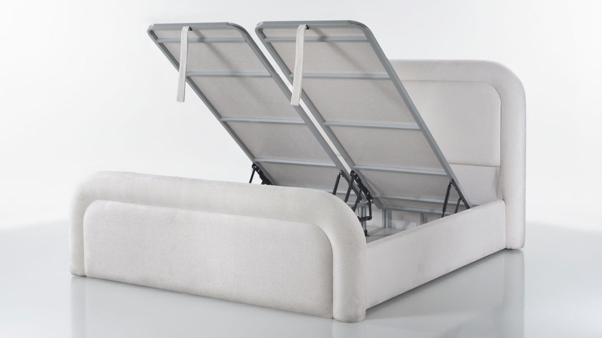 The Angel Curve Bed | Ottoman Storage