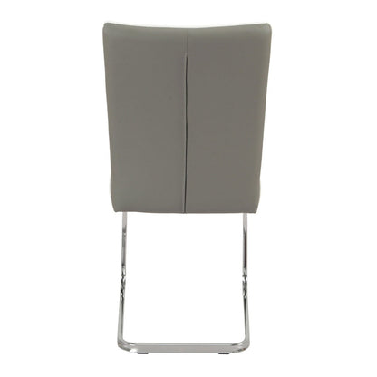 Bamberg Grey Dining Chair - White piping