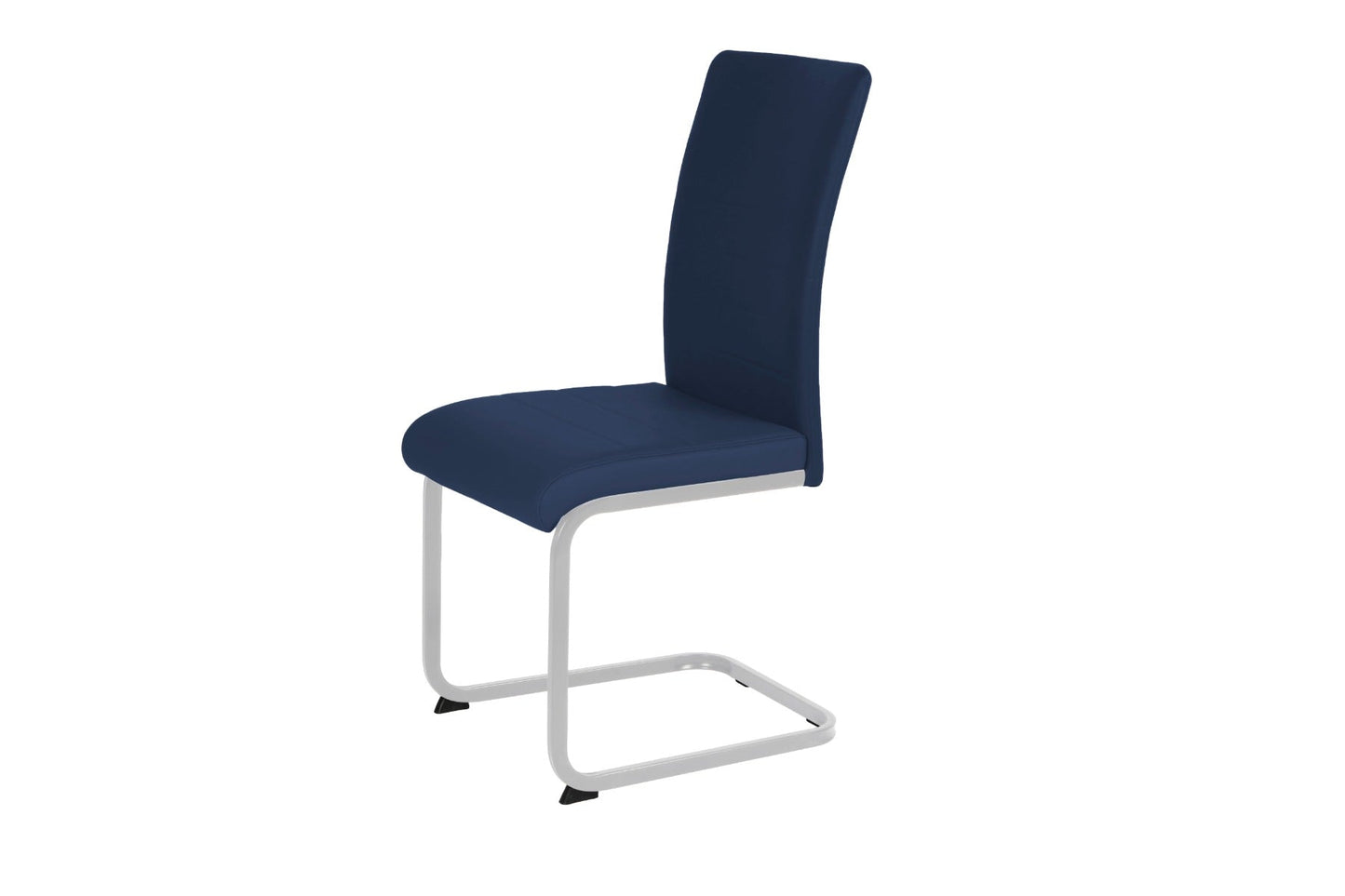 Liana Blue Chair PU - Chrome Legs