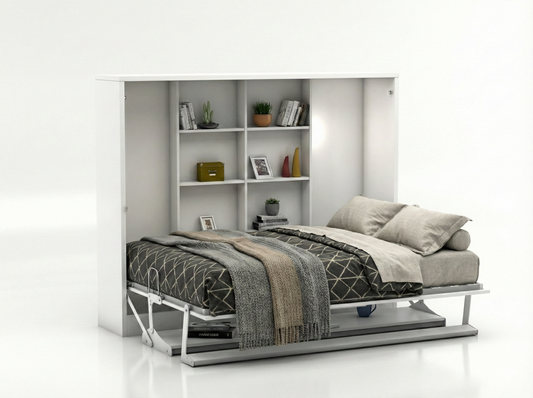 The Couple Desk Wall Bed | With Mattress | With Integrated Desk | Multimo