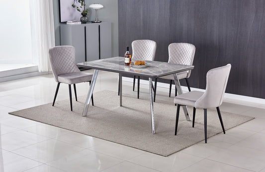 Dario Dining Table Chrome Legs