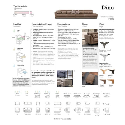 Dino Italian Leather sofa | Electric Recliner | Electric Slider