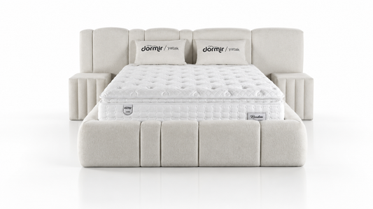 The Rado XL Luxury Bed | Ottoman | With Night Tables