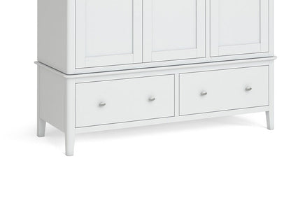 Hampstead White Triple Wardrobe
