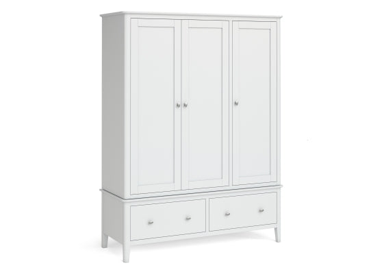 Hampstead White Triple Wardrobe