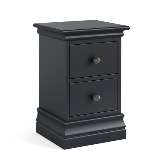 Bordeaux Charcoal Narrow Bedside Table