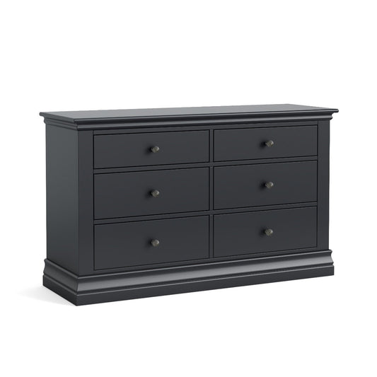 Bordeaux Charcoal Chest 6 Drawers