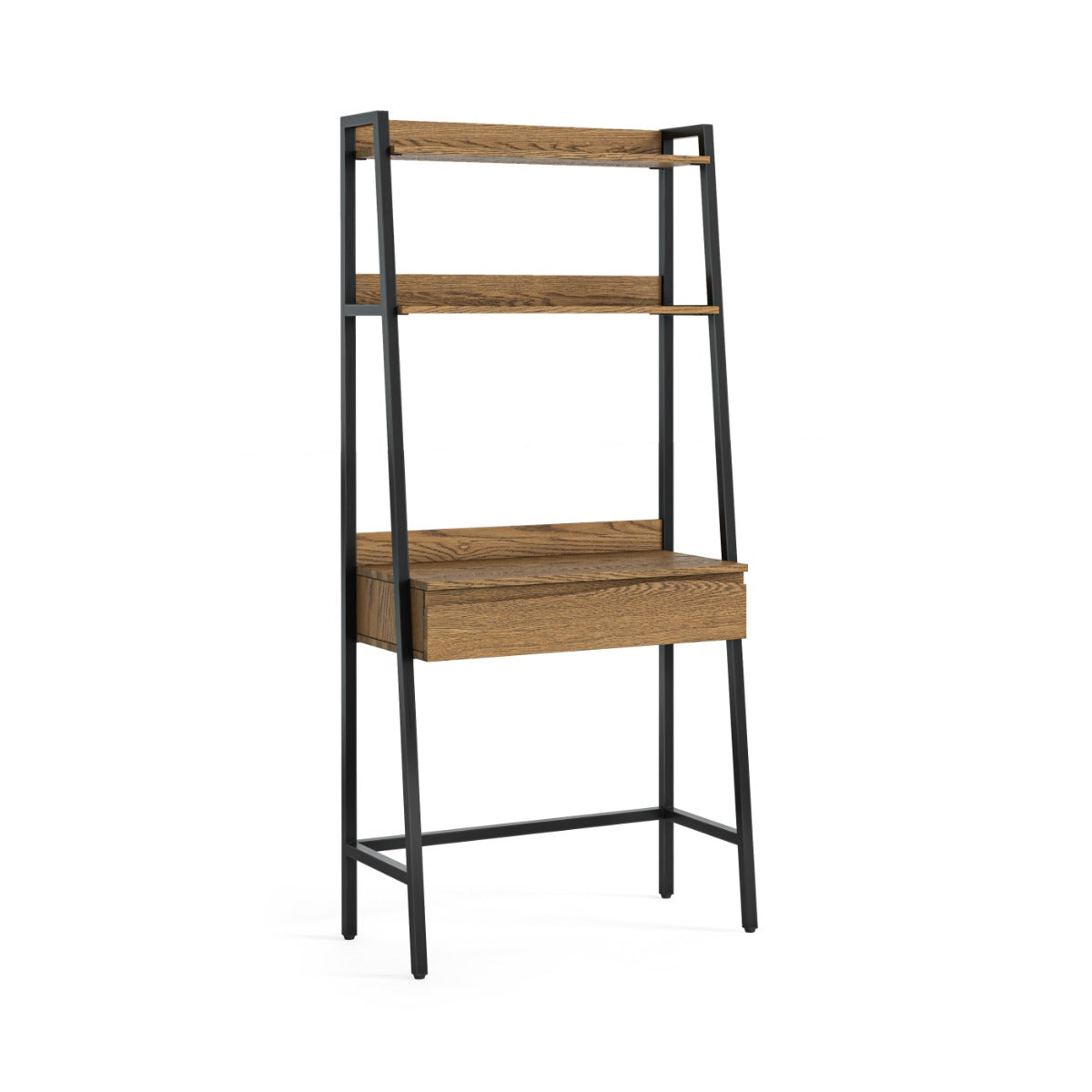 Compact Jersey Desk With Integrated Bookcase