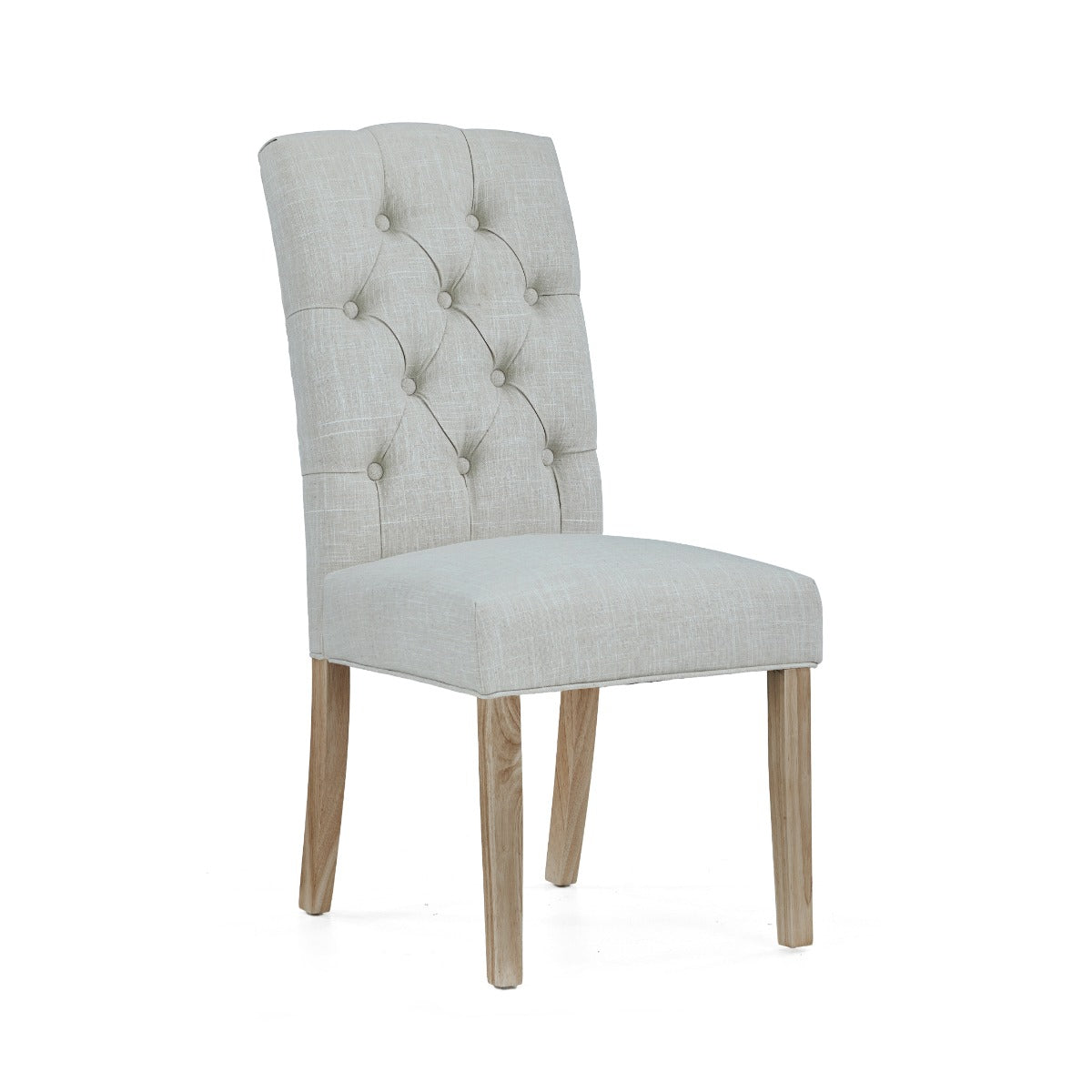 Salcombe Button Back Upholstered Chair Kd - Beige