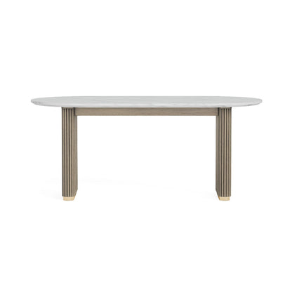 Isabella Oval Dining Table - Marble Top - Top