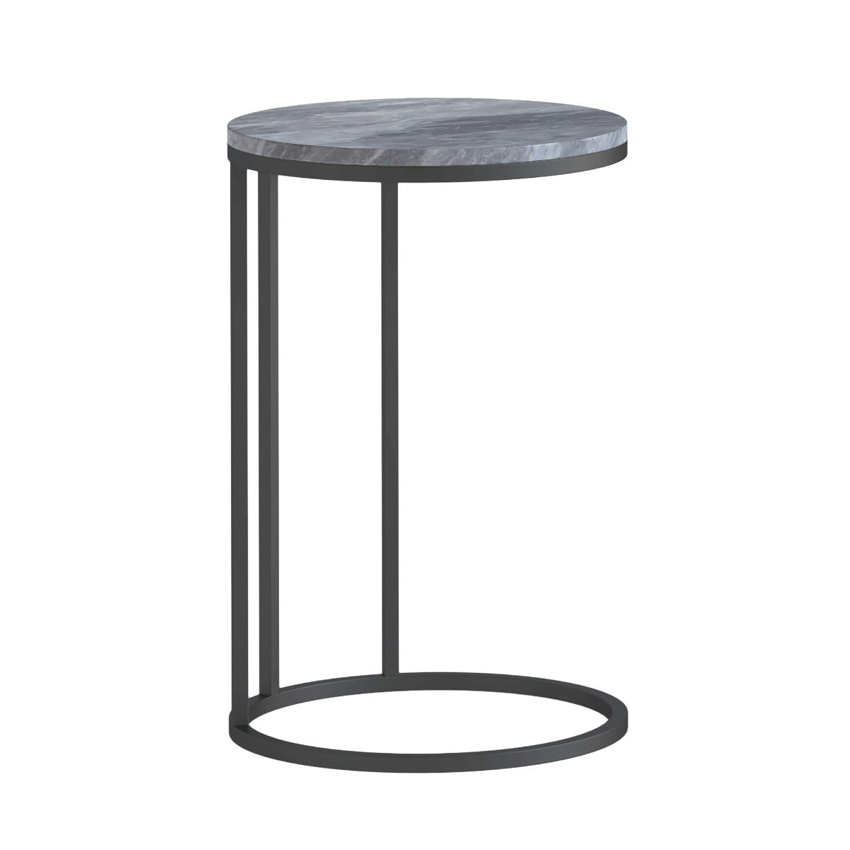 Marmora C Side Table - Grey Base Grey Marble