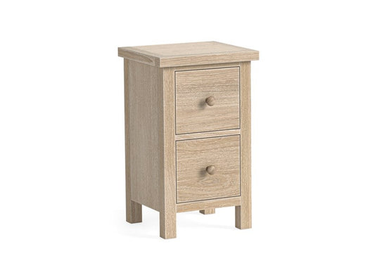 Modern Country Oak Narrow Bedside Table – space-saving Elegance |
