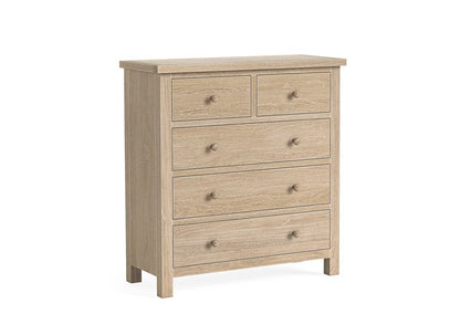 Modern Country Oak 2 Over 3 Chest – Compact & Practical Storage |