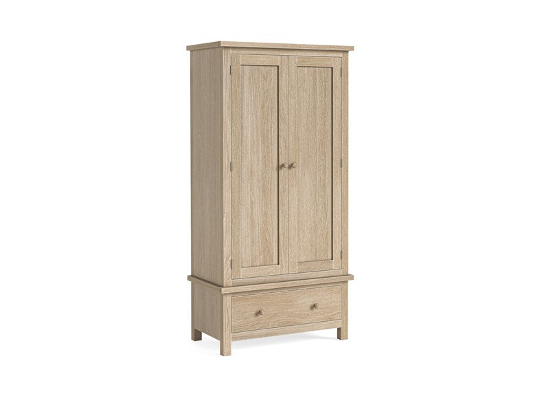 Modern Country Oak Gents Wardrobe – Spacious & Elegant |