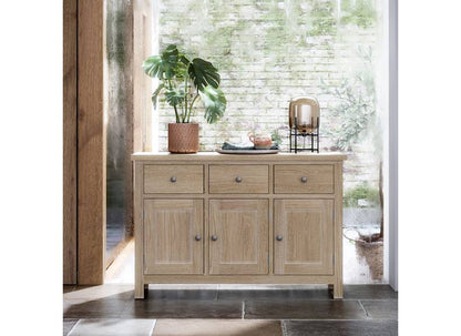 Modern Country Oak Large Sideboard