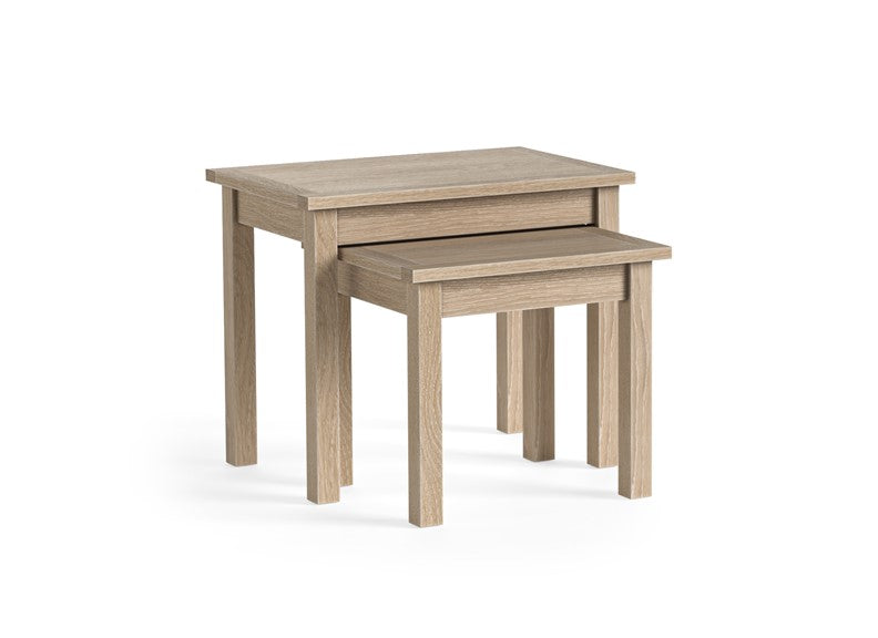 Modern Country Oak Nest Of Table