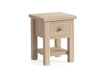 Modern Country Oak Lamp Table With Shelf